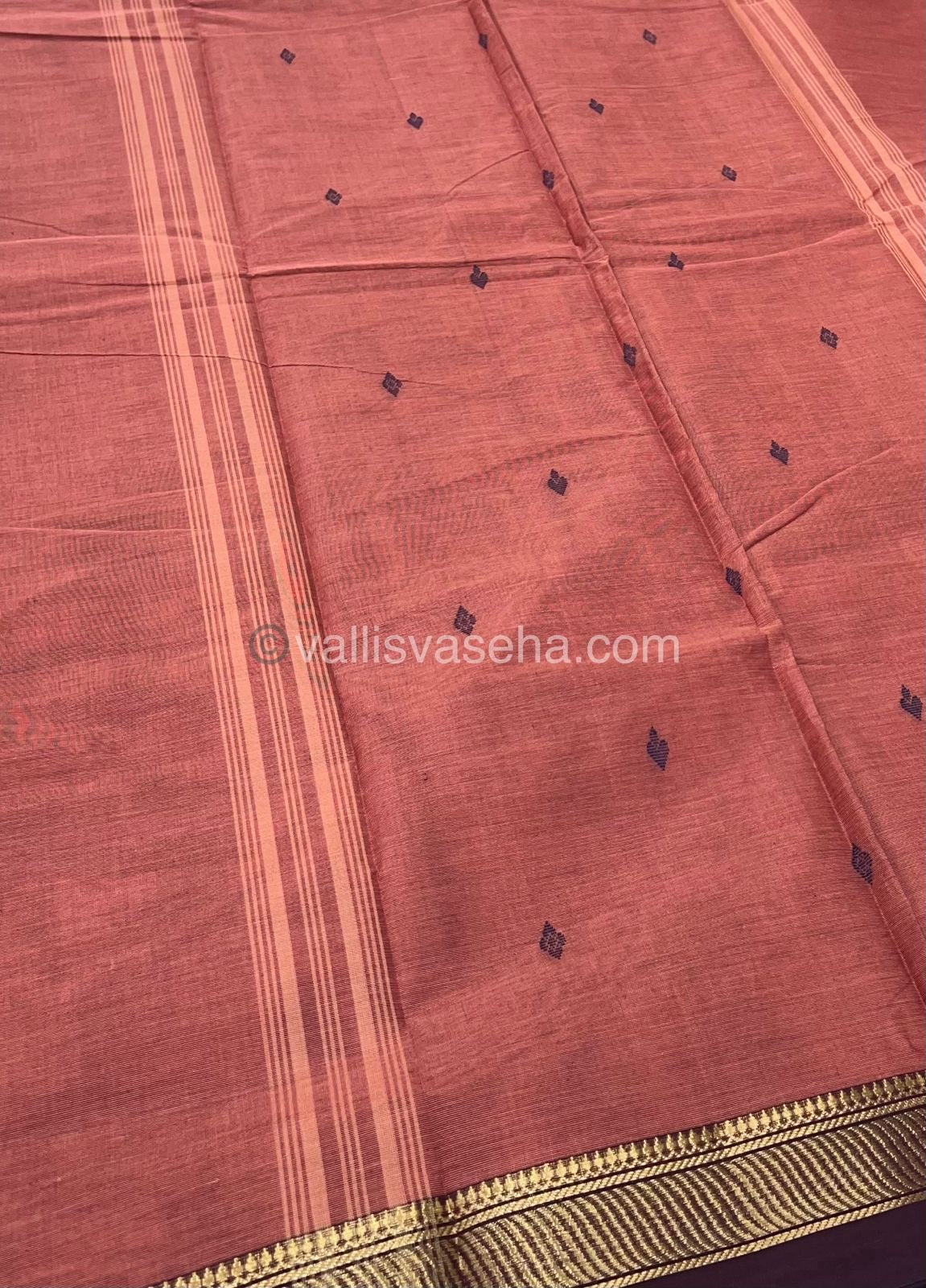 Kanchi Cotton Saree - Butta Design VVKCS008