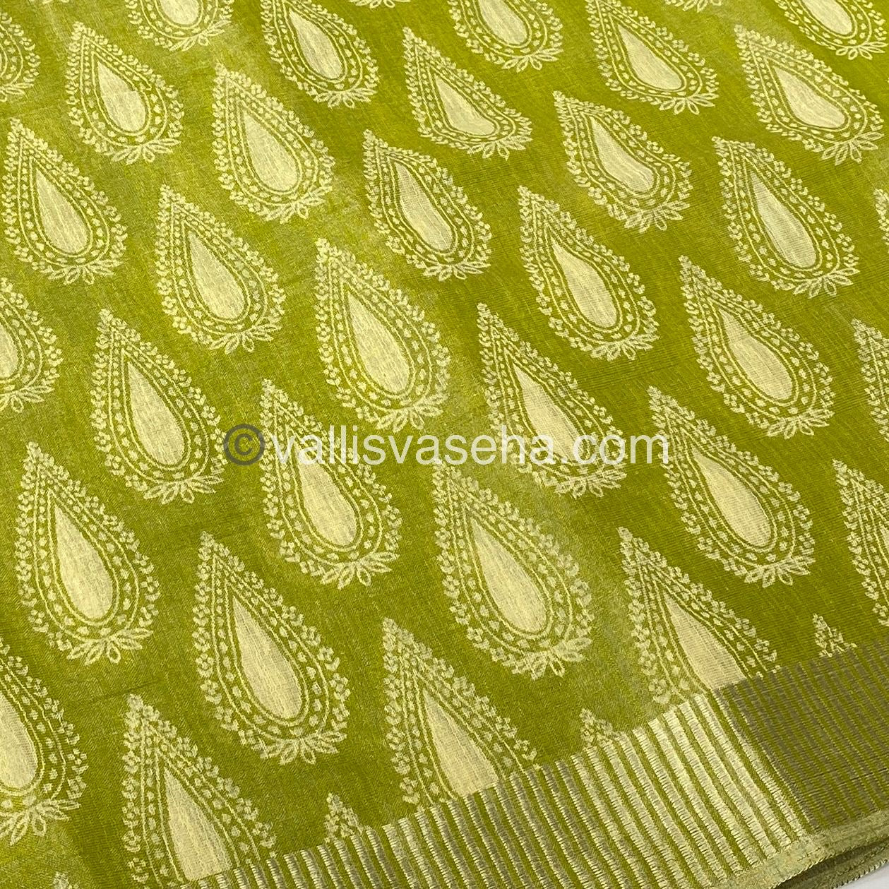 Semi Tussar Silk - Green Shade - VVSTS006