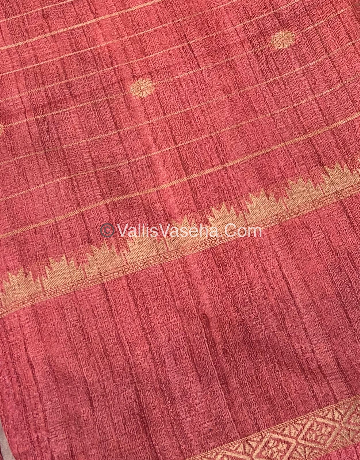 Semi Chanderi Saree - checks pattern - VVSCS004