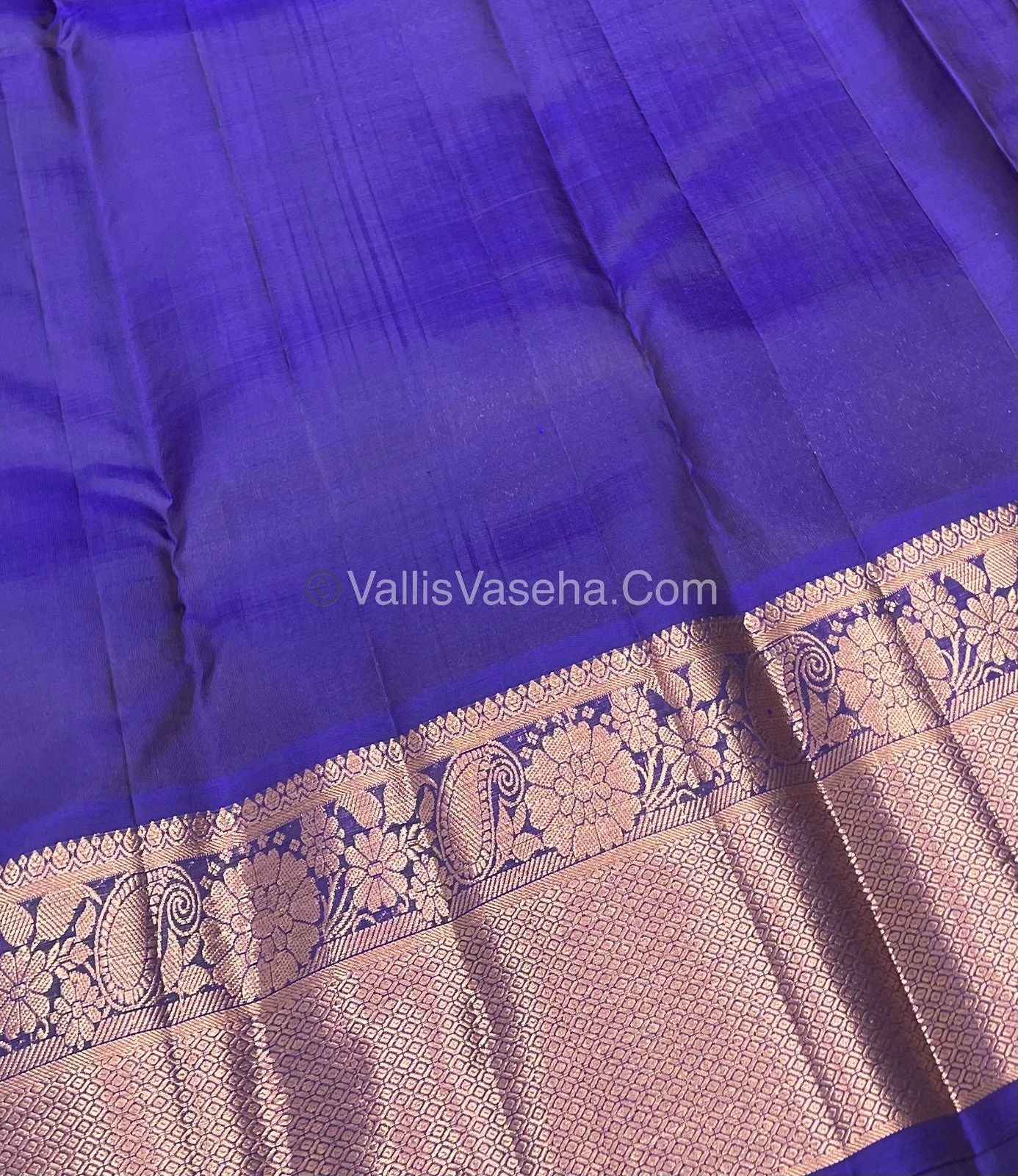 Half Mix - Pure Soft Silk Saree - Pink & Blue Shade - VVPSS031