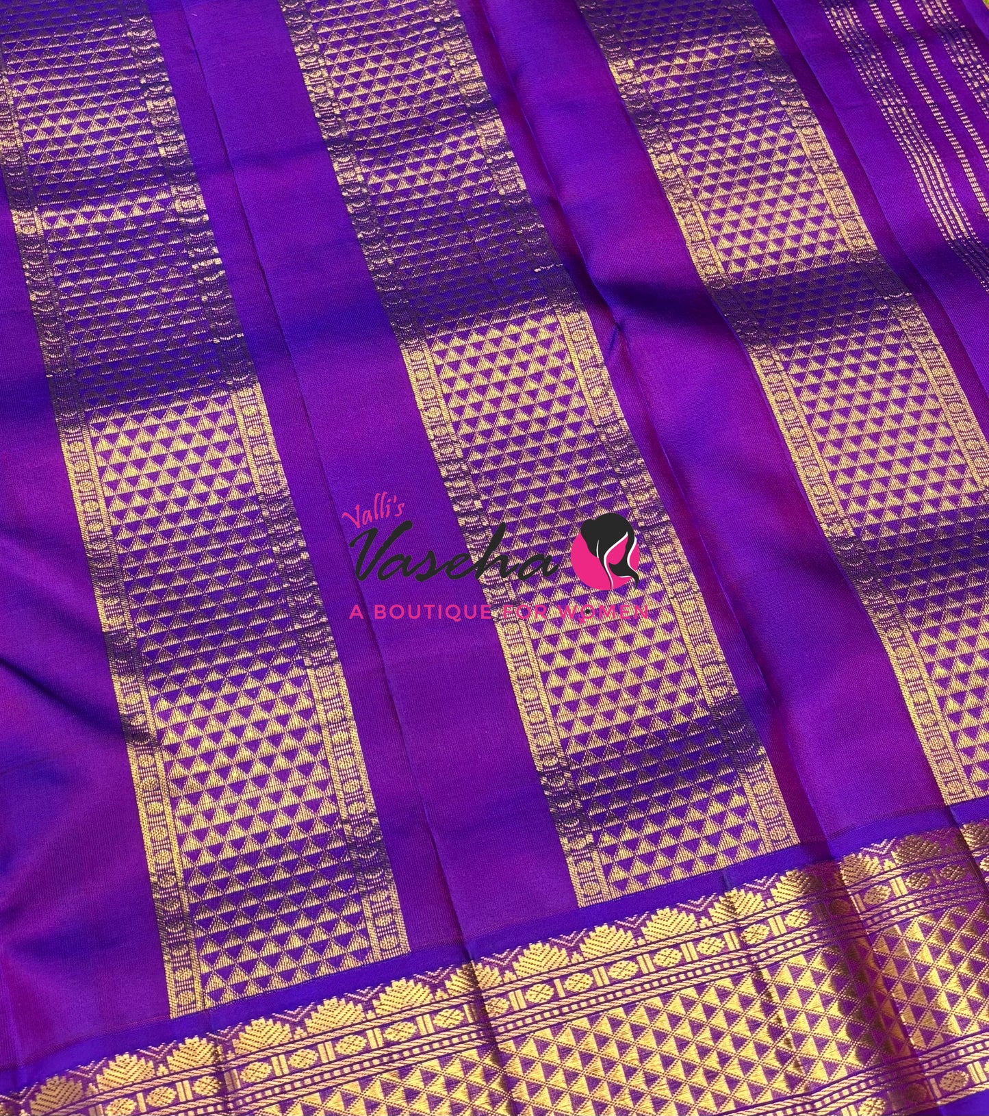 Pure Korvai Kanchipuram Silk Saree - Pazhum Pazhamum Checks - 10 Yards - VVPSTY001