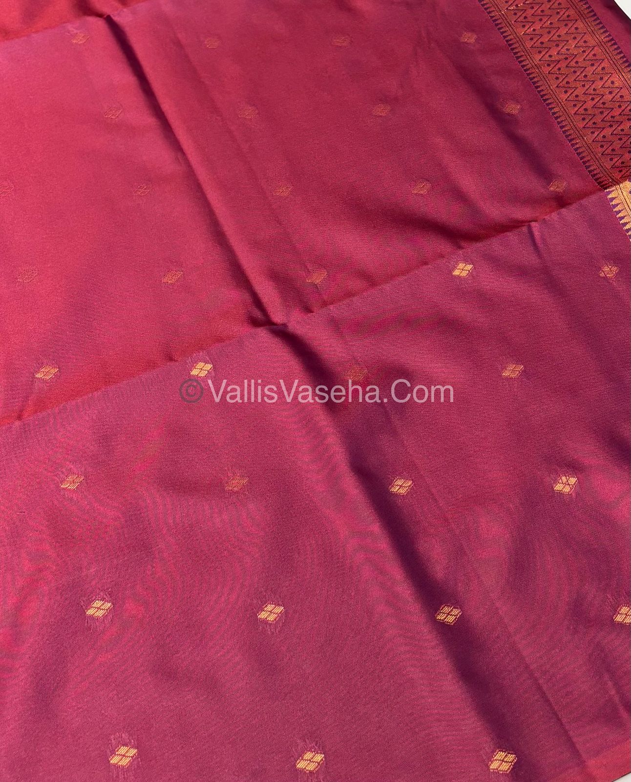 Semi Soft Silk - Border less - Wine Shade -VVSSS023