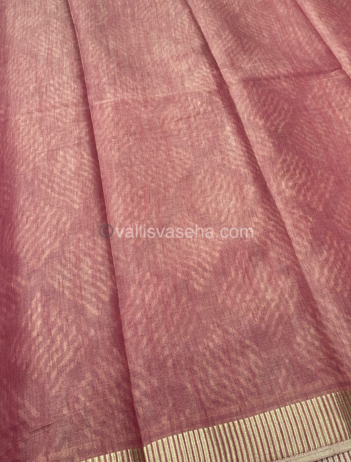 Semi Tussar Silk - Pinkish Red Shade - VVSTS007