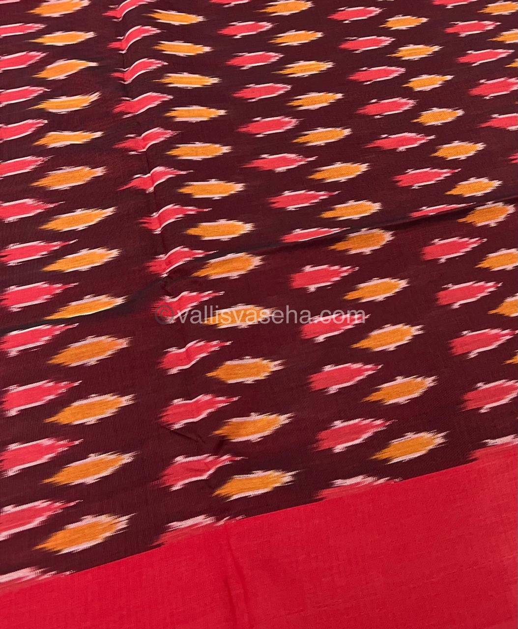 Ikkat Mercerised Cotton Saree - VVIKS001