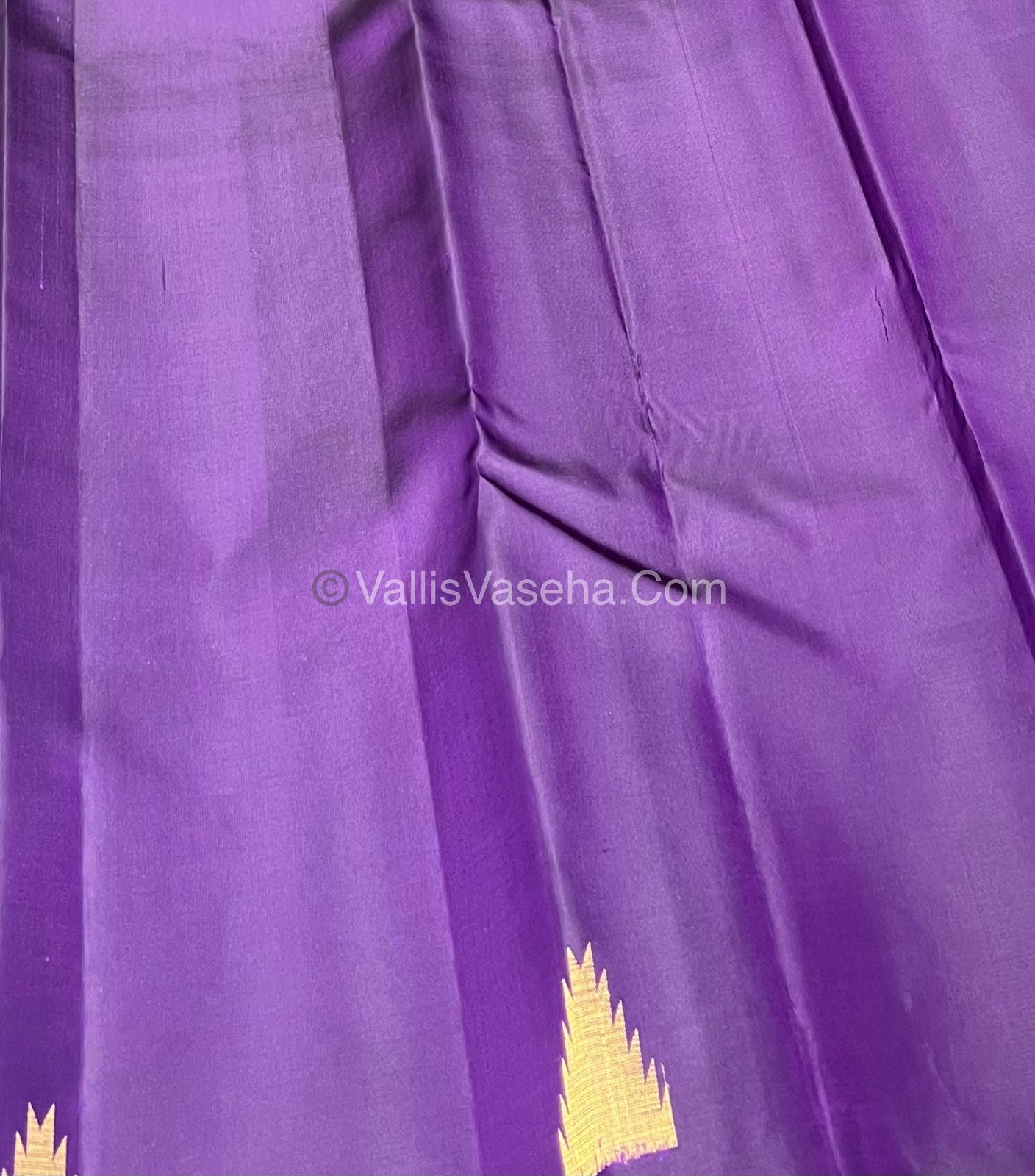 Pure Soft Silk Saree - Jothika Hit design - Dark Purple - VVPSS005