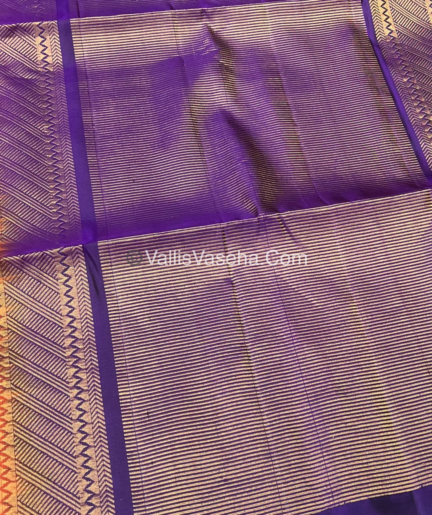 Pure Soft Silk Saree - Light weight - Border Less - Reddish Peach & Purple - VVPSS035