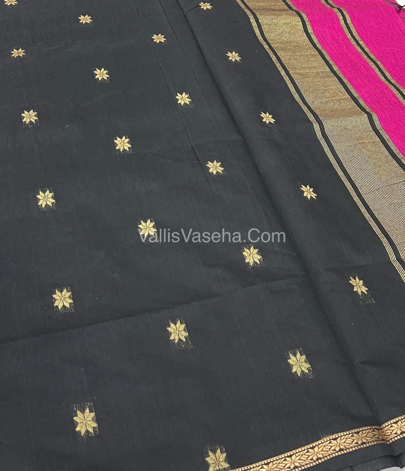 Semi Maheshwari Silk Cotton Saree - VVMSC002