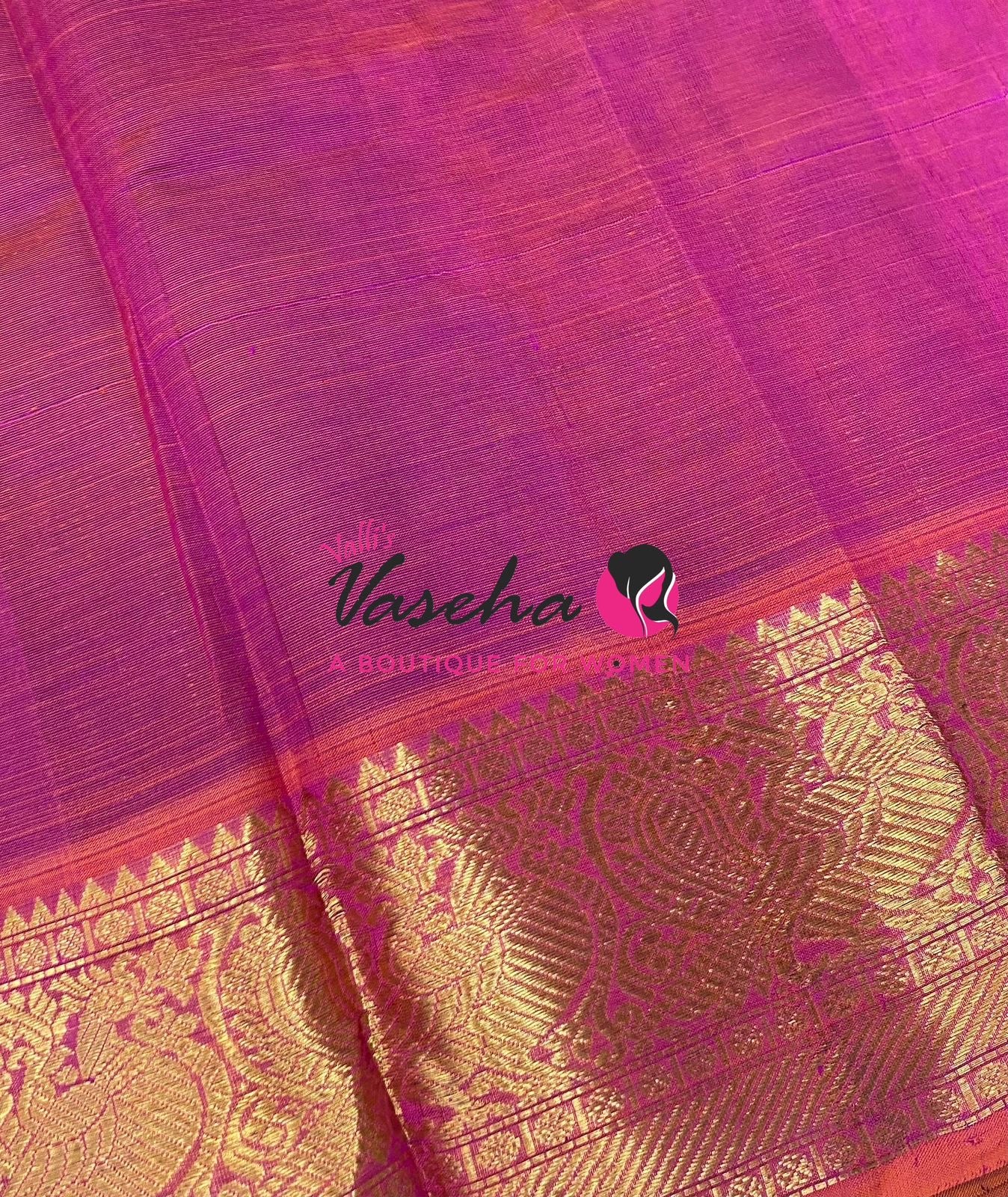 Pure Silk Cotton Saree - Vairavoosi checks - Mayil & Chakkaram - VVMCV001