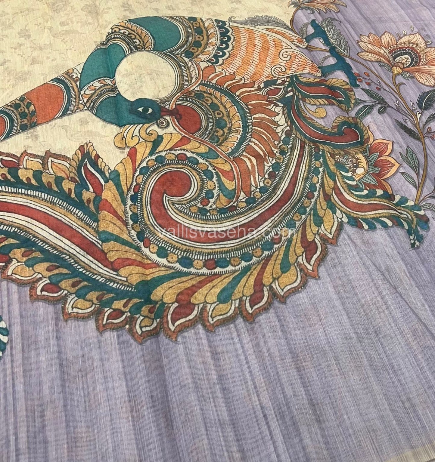 Semi Chanderi Saree - Digital Printed - VVSCD001