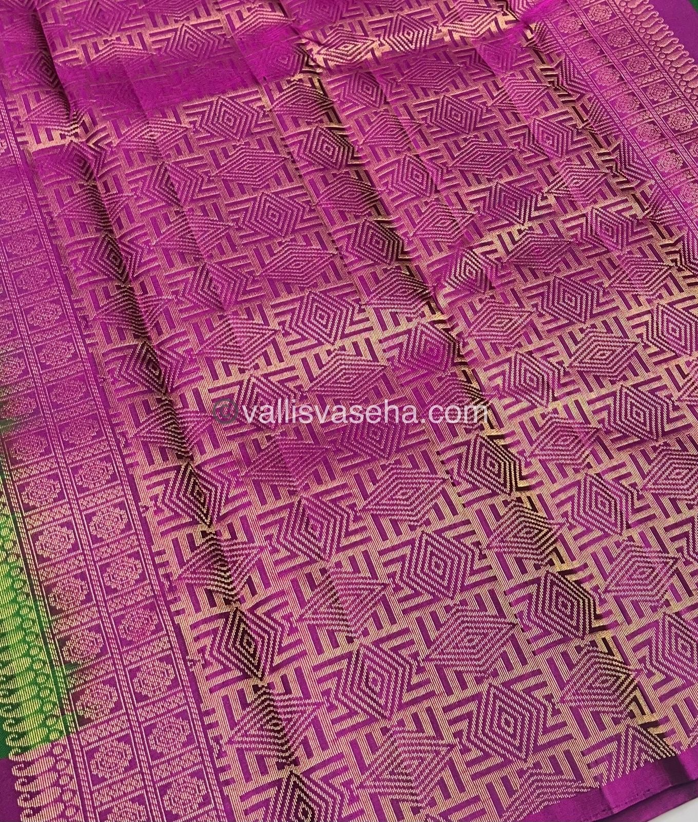 Pure Soft Silk Saree - Temple Design Border - VVPSS032
