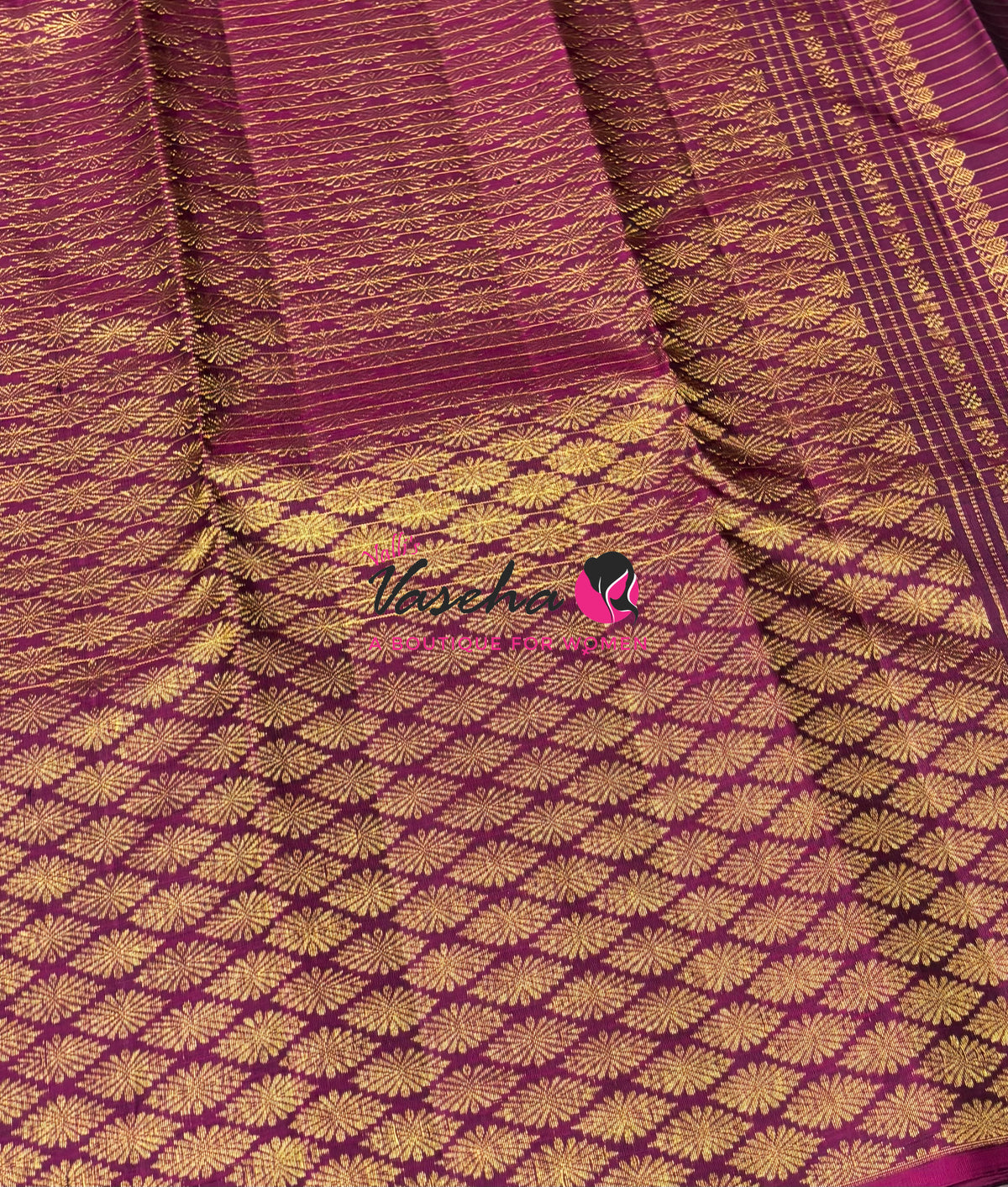 Pure Bridal Kanchipuram Silk Saree - Green & Maroon Combo - VVPS074