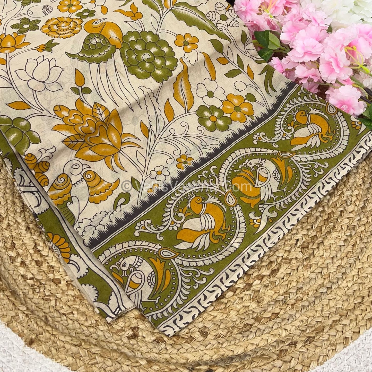Pure Kalamkari Cotton Saree - VVPKC002