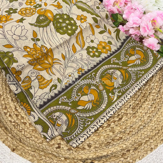 Pure Kalamkari Cotton Saree - VVPKC002