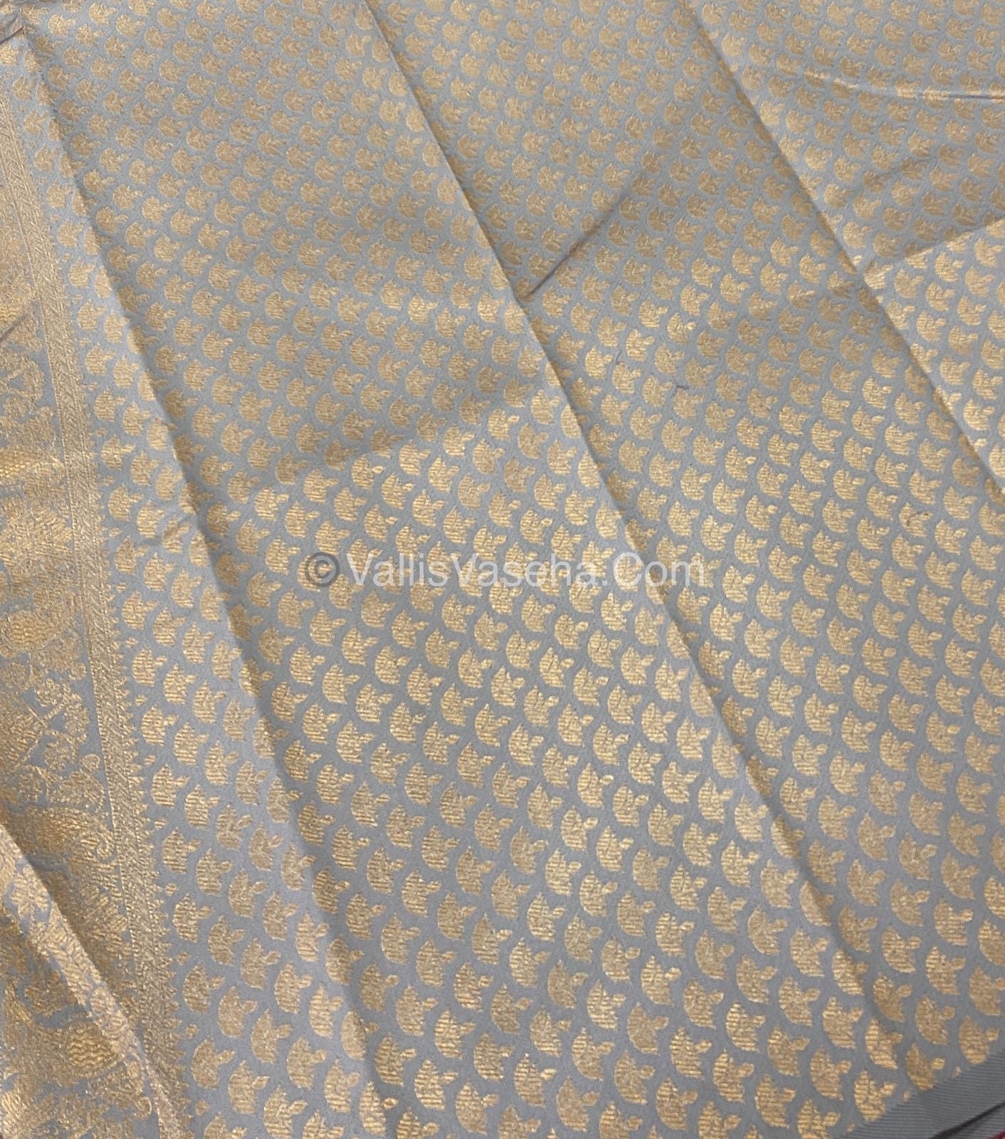 Kanchi Semi Silk - Pink with Grey VVKSS001