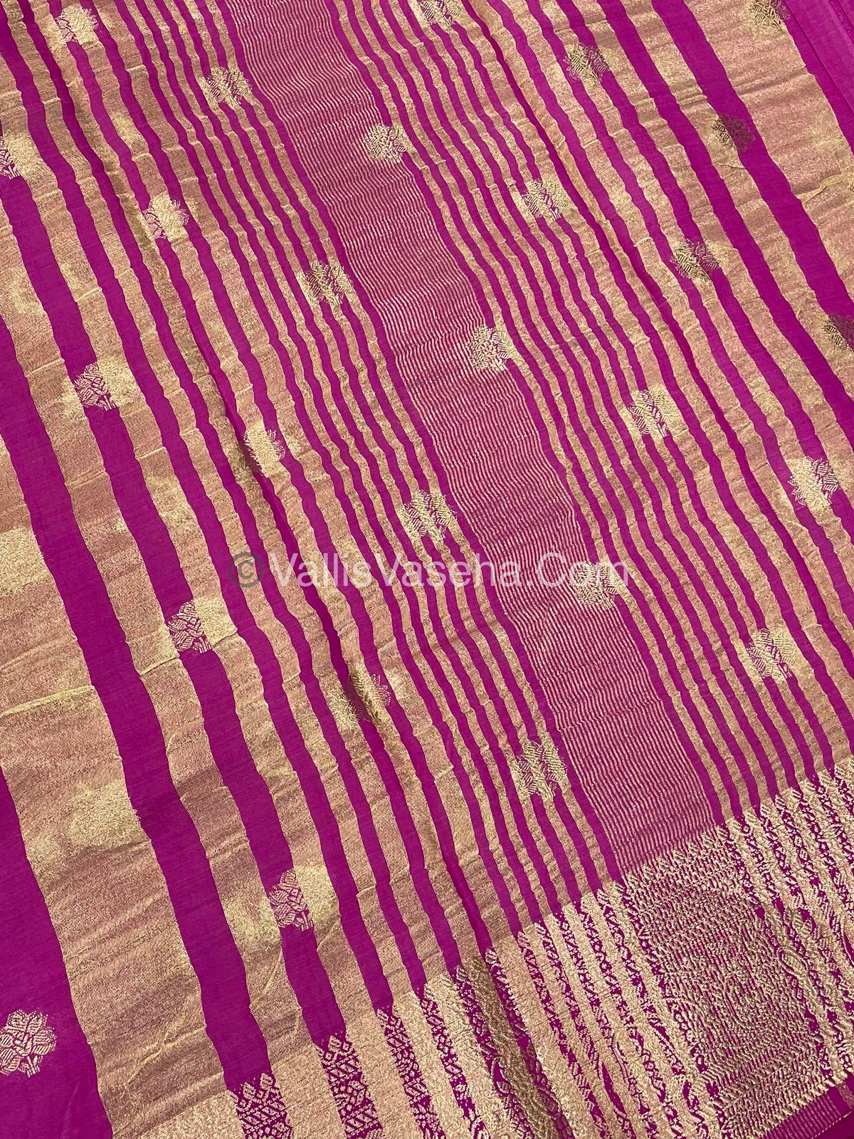 Semi Tussar Silk Saree |Rani Pink shade |VVSTS044