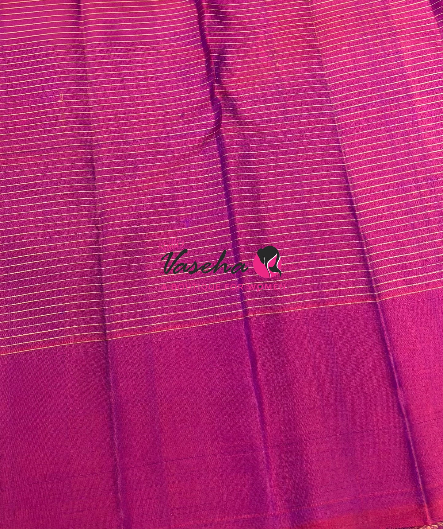 Pure Kanchipuram Silk Saree - Dual Tone Blue & Dual Tone Pink Combo - VVPS080