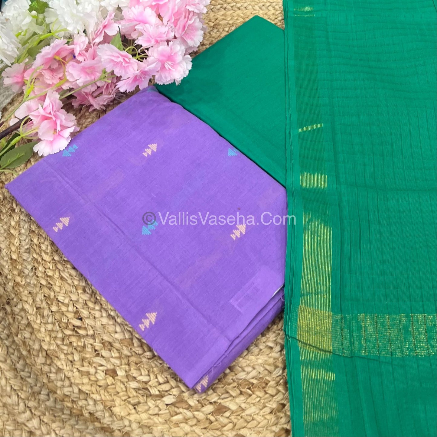 Salwar Material - Pure Cotton - Jacquard Design Set - VVUSM008