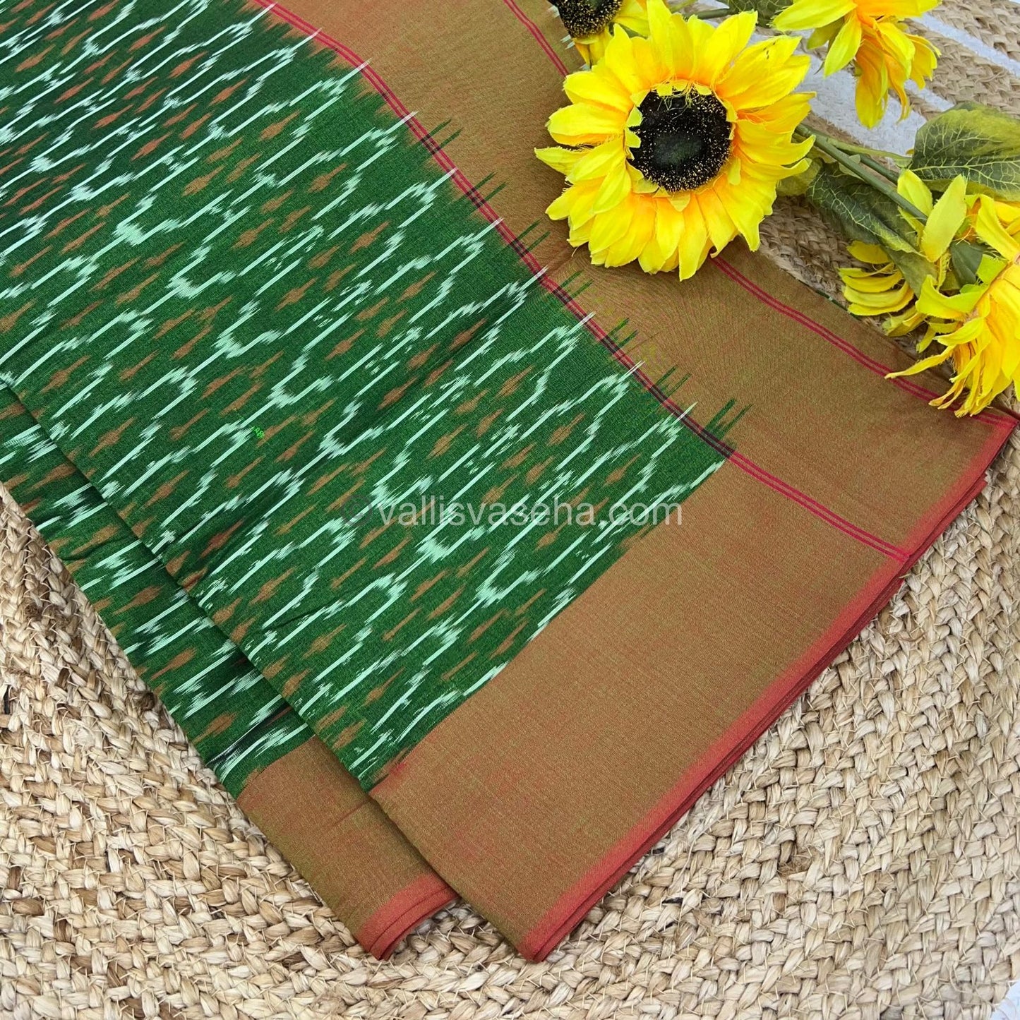 Ikkat Mercerised Cotton Saree - VVIKS001