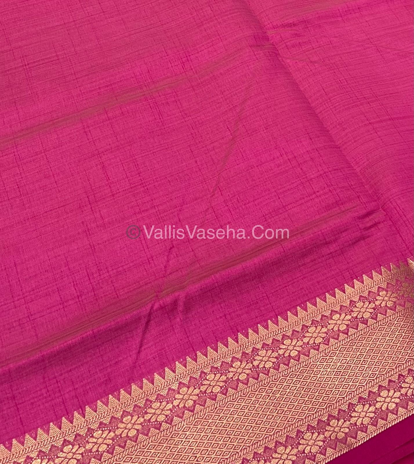 Semi Tussar Silk - Grand Pallu - Pink Shade - VVSTS017