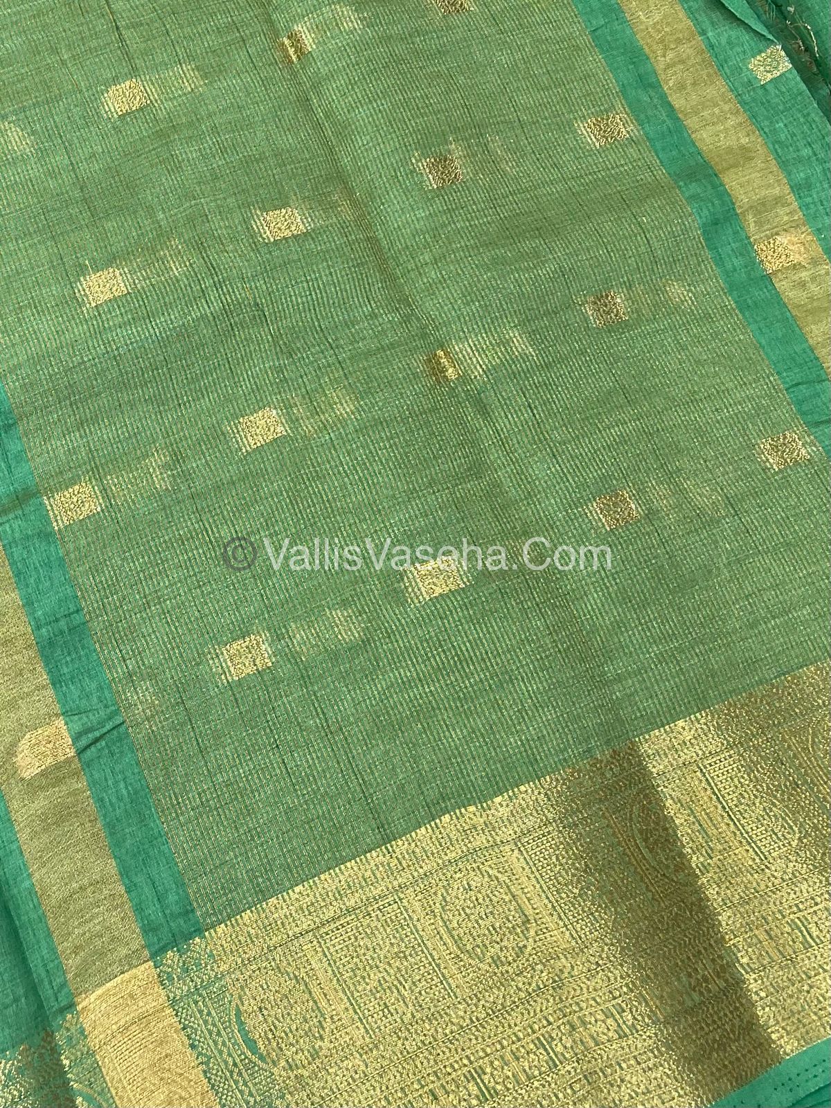 Semi Tussar Silk Saree |Sea Green shade |VVSTS045
