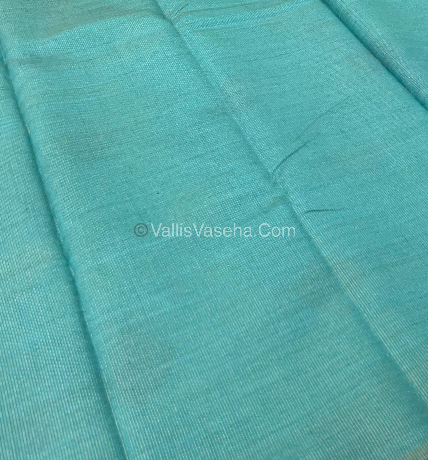 Semi Tussar Silk Saree - Ramar blue shade - VVSTS016