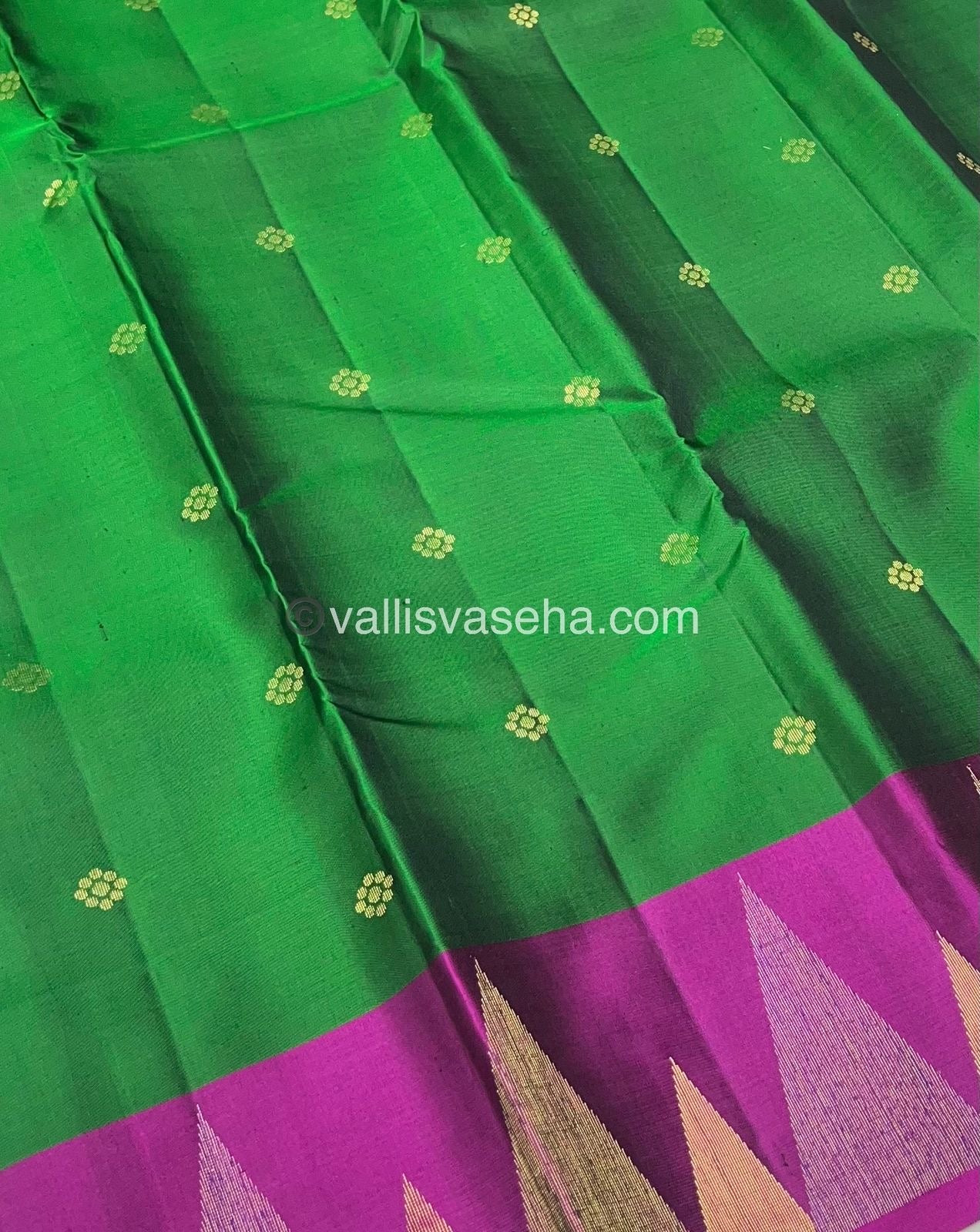 Pure Soft Silk Saree - Temple Design Border - VVPSS032
