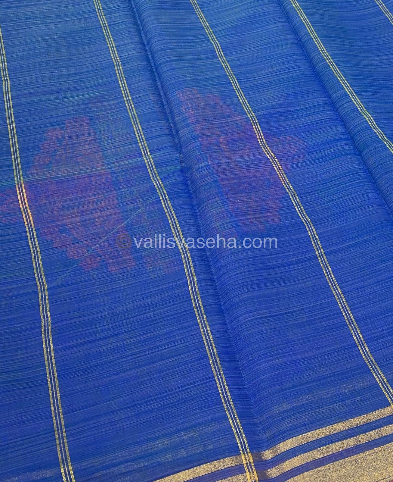 Mixed Cotton Saree | Peach And Blue| Happy sale | 30% less - VVHS005