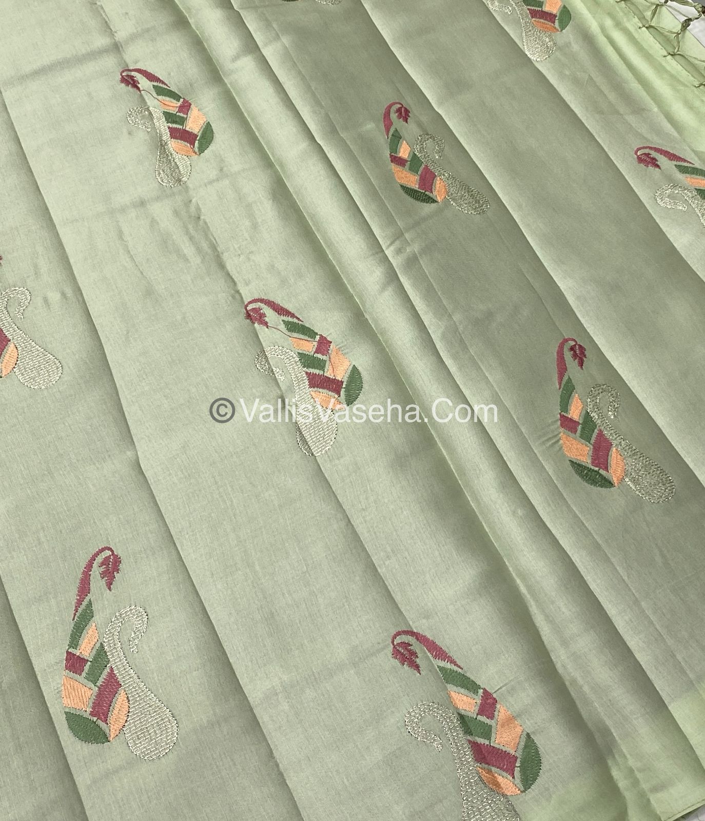 Butter Silk - Light pastel Green & Purple Combo - VVBS002