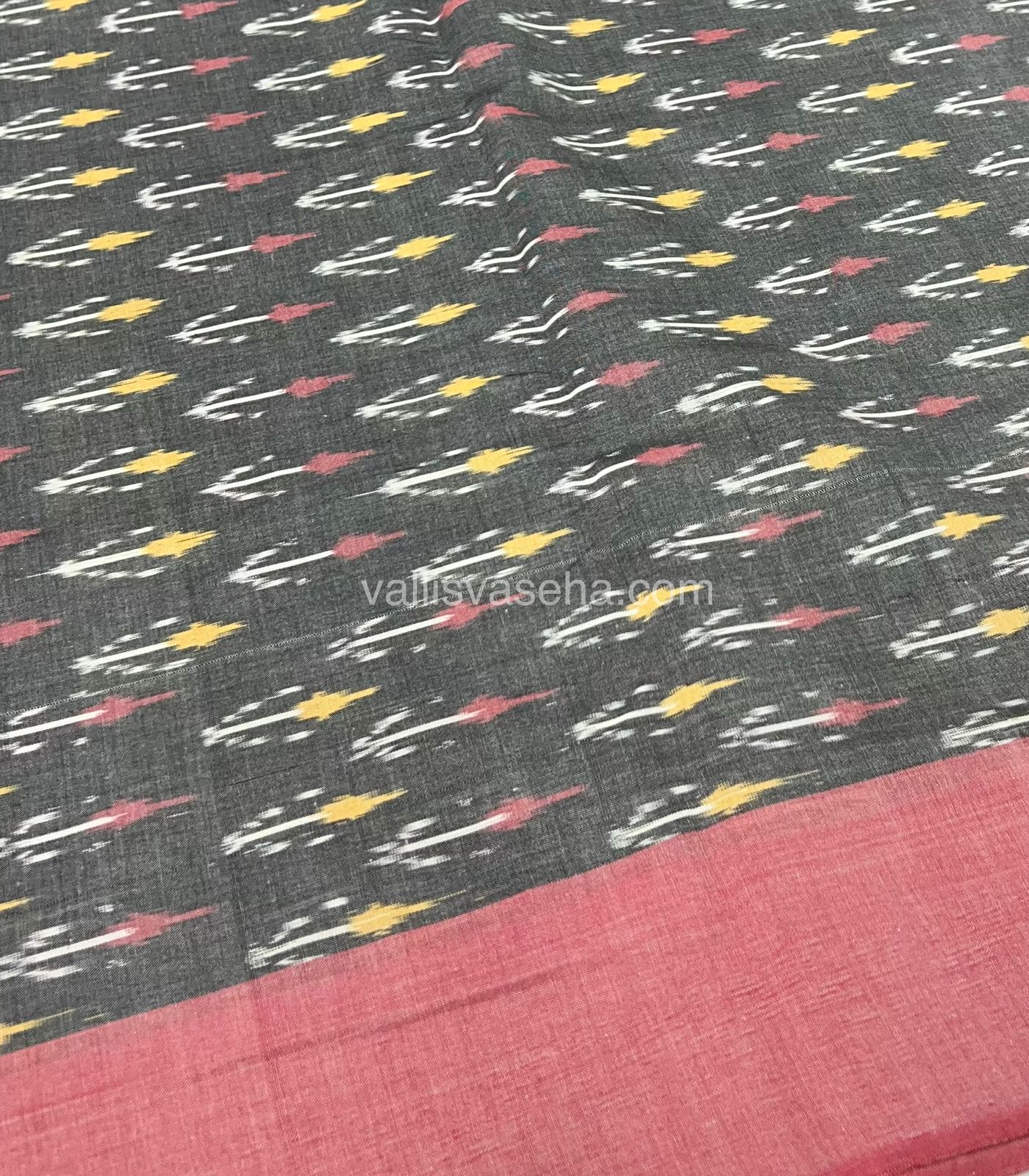 Ikkat Mercerised Cotton Saree - VVIKS001
