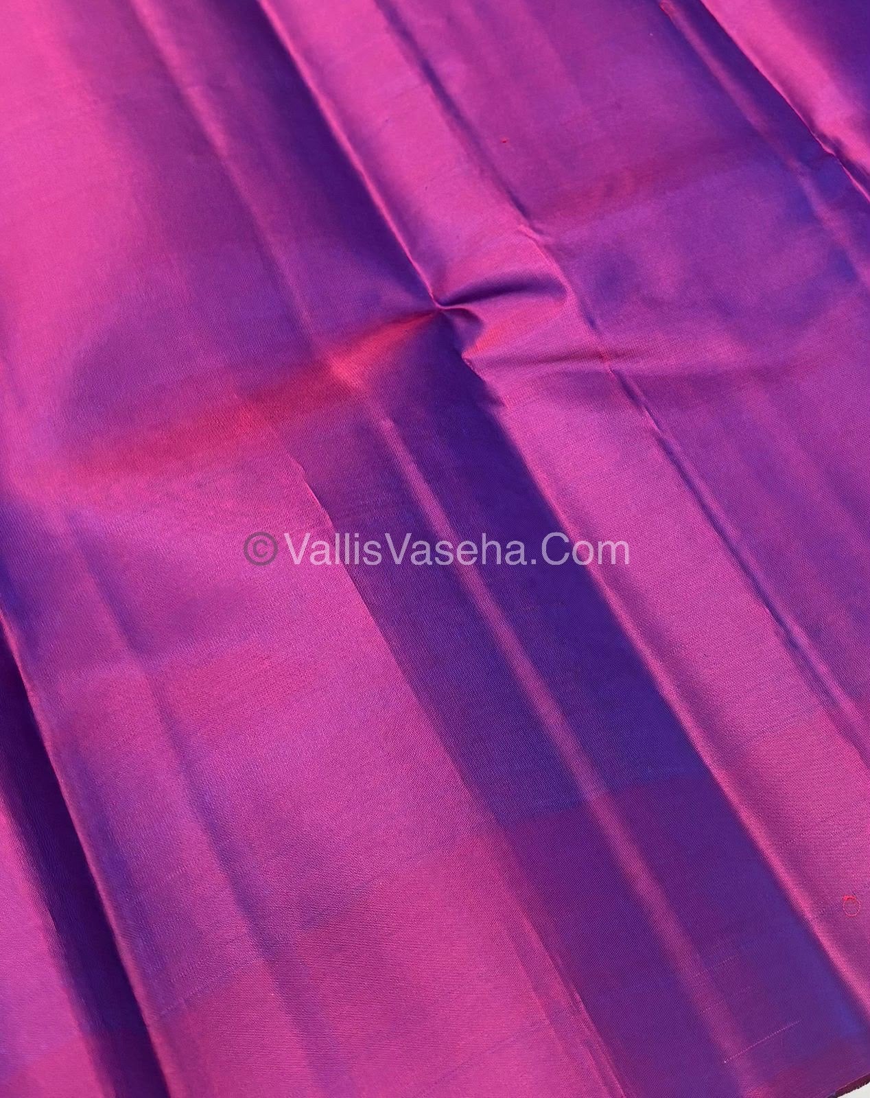Half Mixed Soft Silk Saree - Blue With Purple - VVPSS073