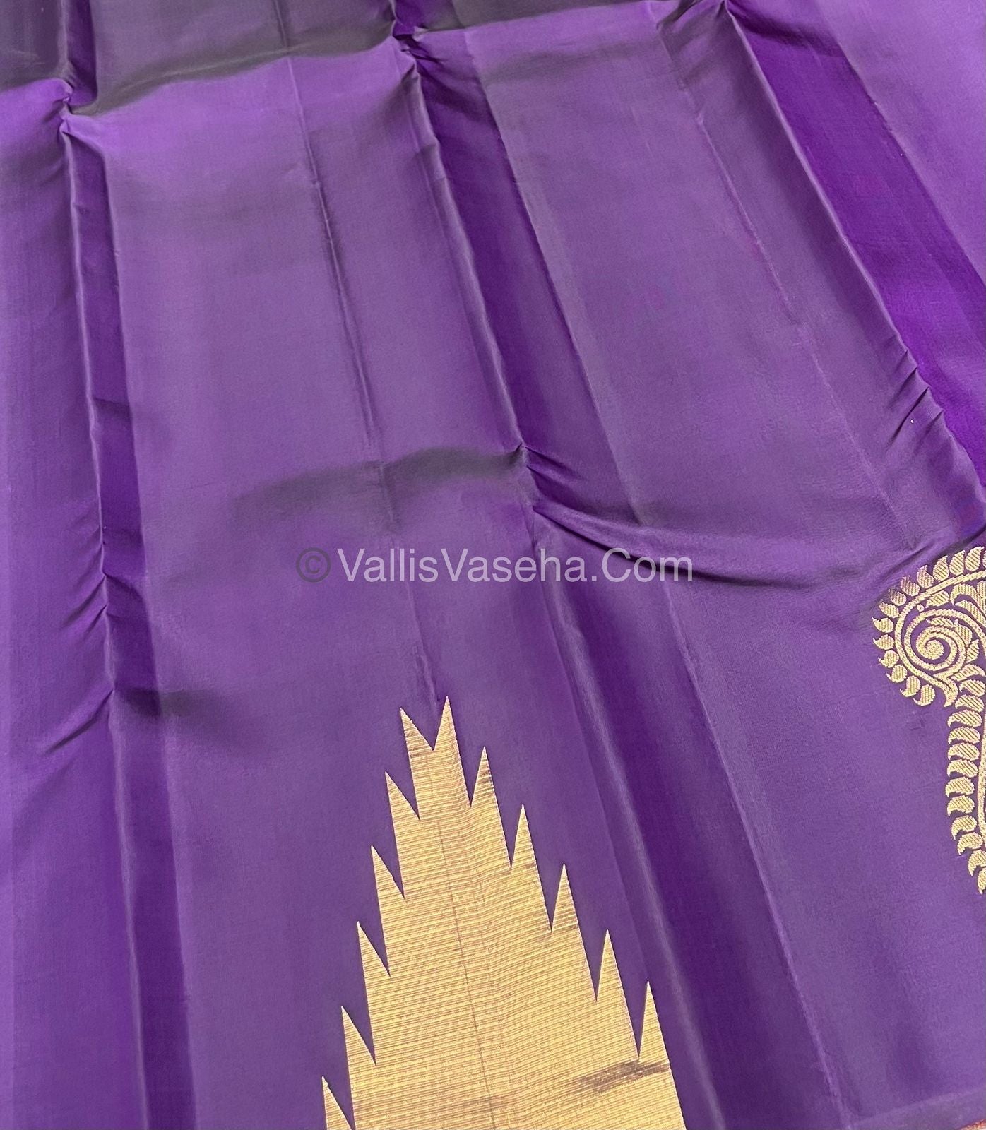 Pure Soft Silk Saree - Jothika Hit design - Dark Purple - VVPSS005