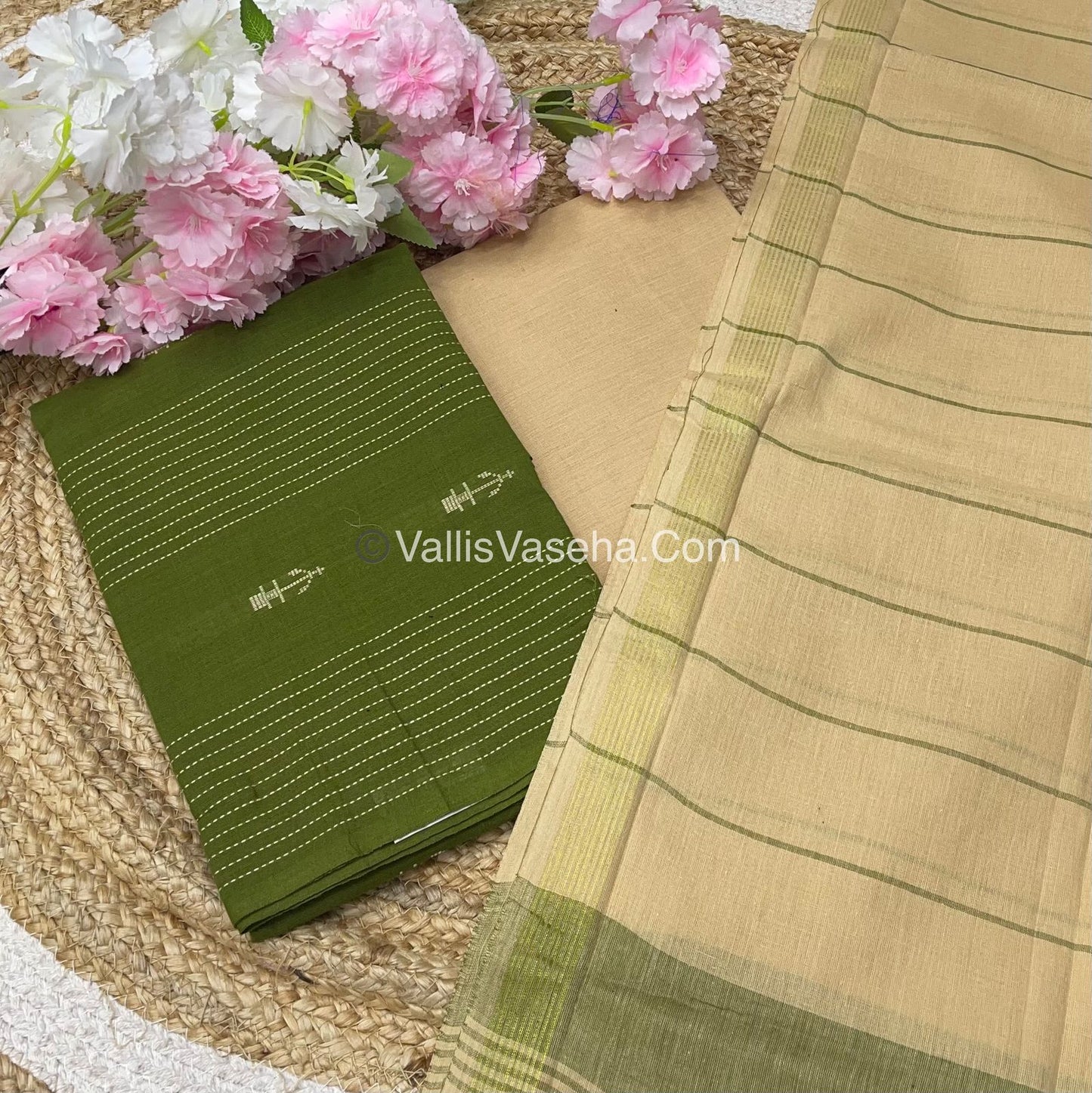 Salwar Material - Pure Cotton - Jacquard Design Set - VVUSM008