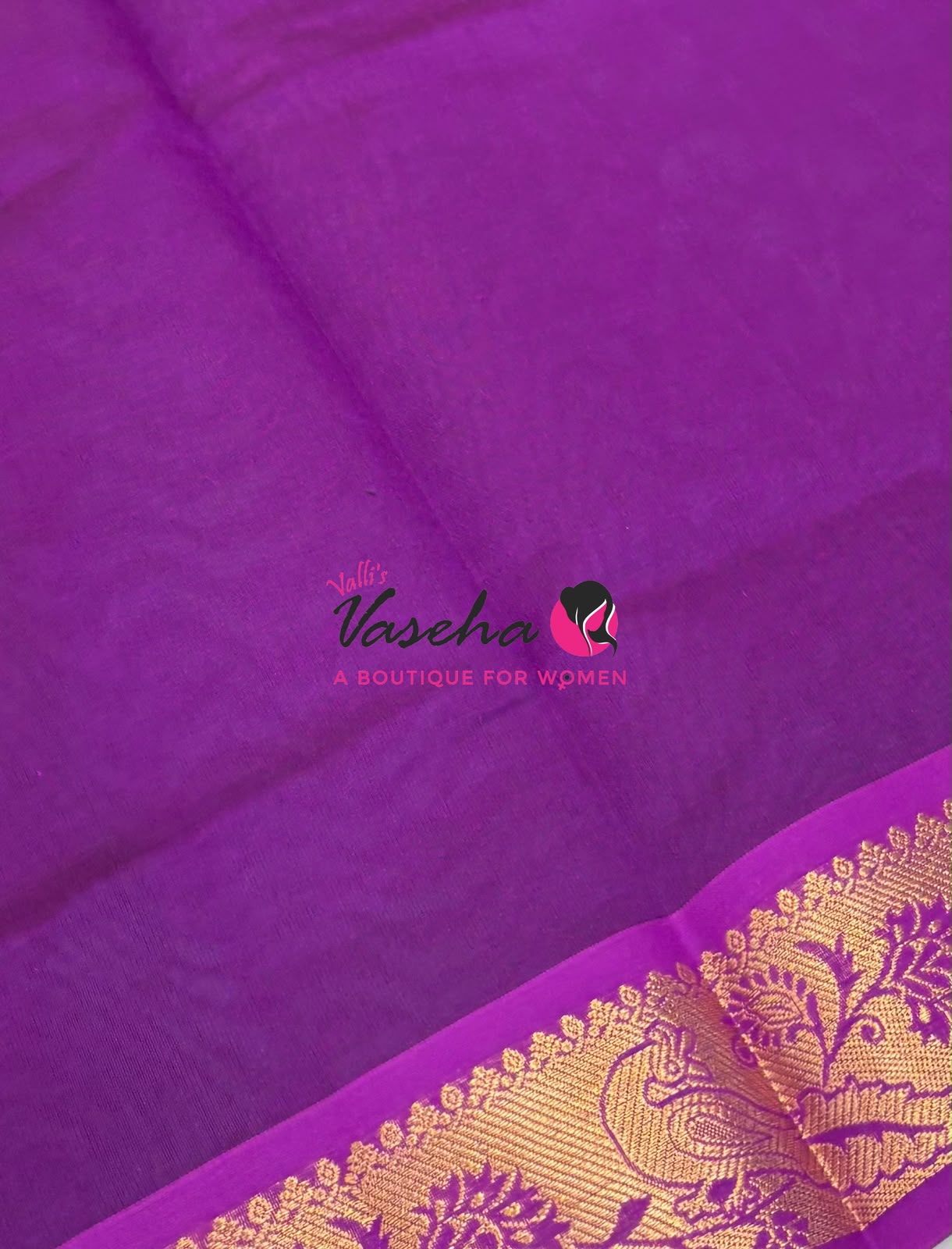 Semi Silk Cotton Saree - Small Round with Zari Butta - VVSSC014