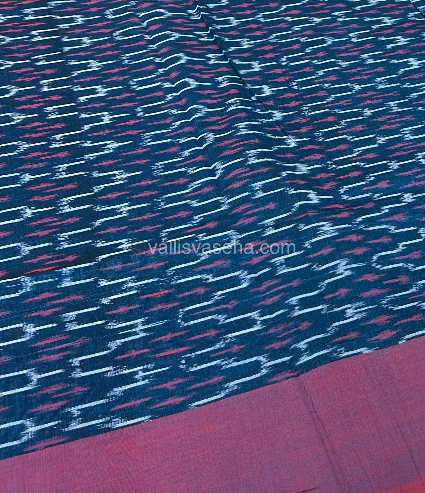 Ikkat Mercerised Cotton Saree - VVIKS001