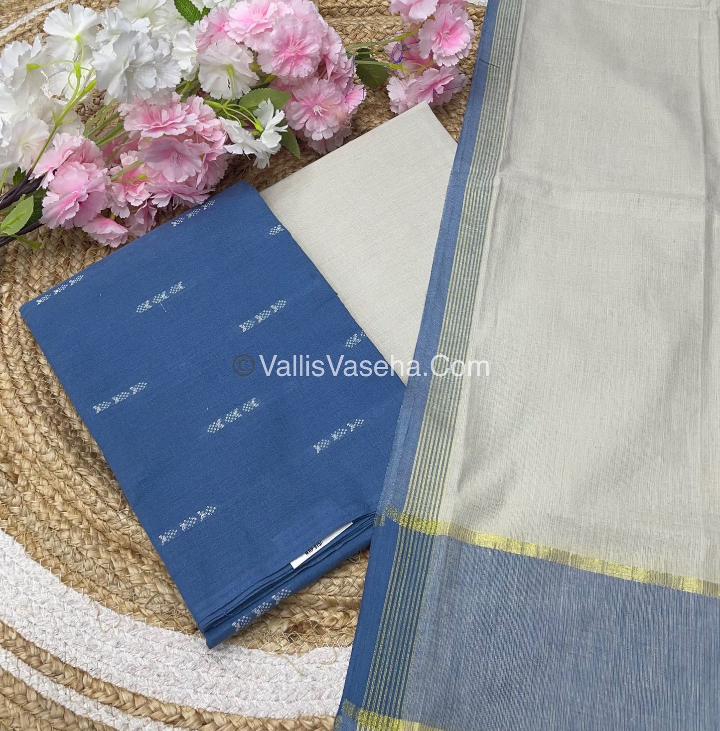 Salwar Material - Pure Cotton - Jacquard Design Set - VVUSM008