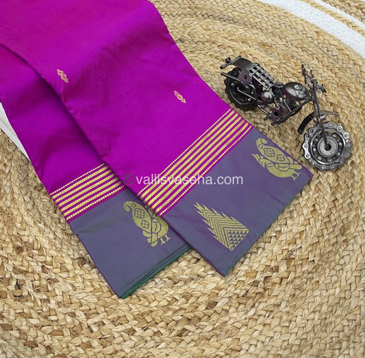 Semi Silk Saree - Kanchi Pattu Style - VVSSS004
