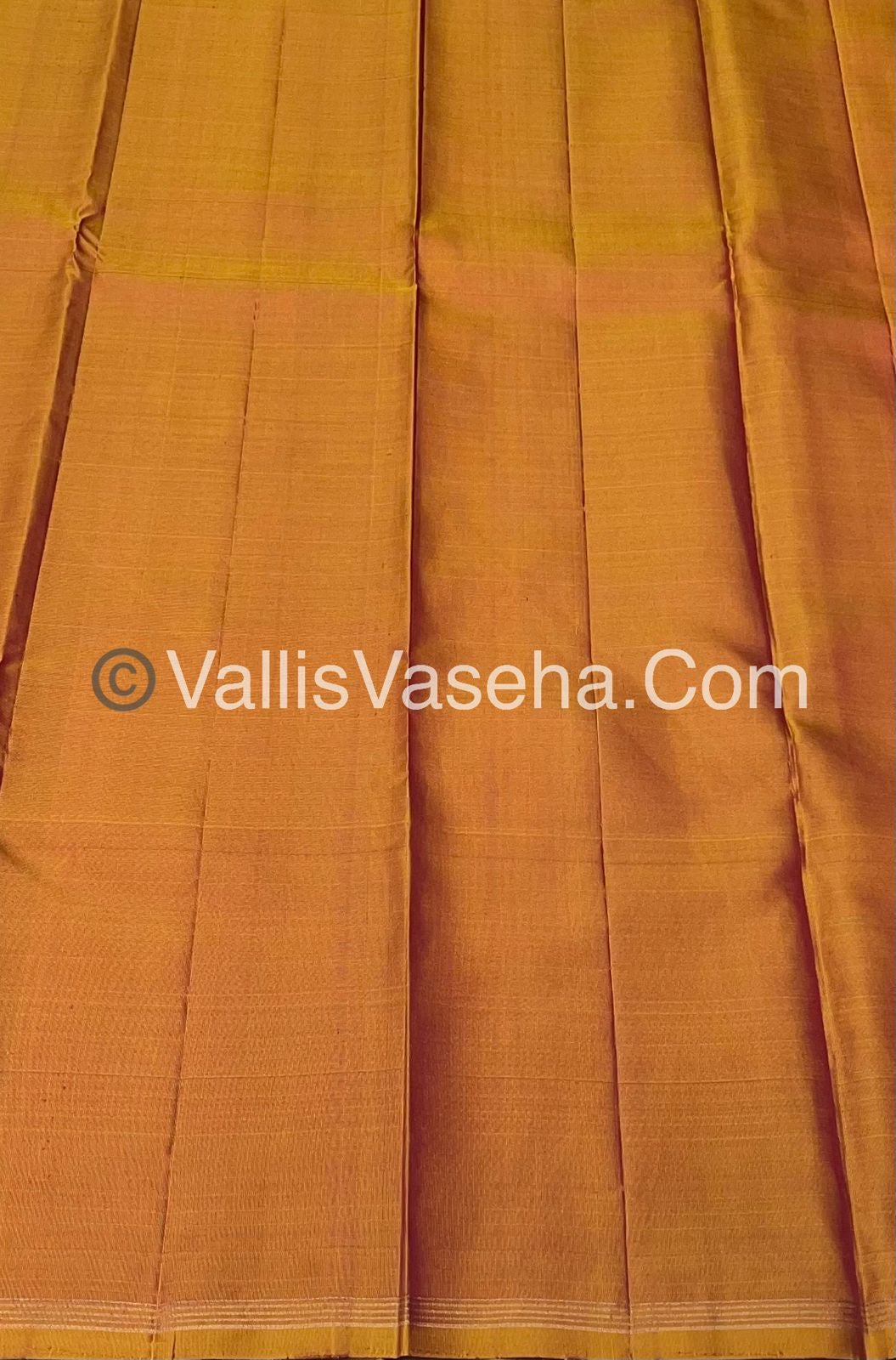 Pure Kanchipuram Silk Saree - Merun with Mustard( Venthayam Yellow) combo - VVPS006