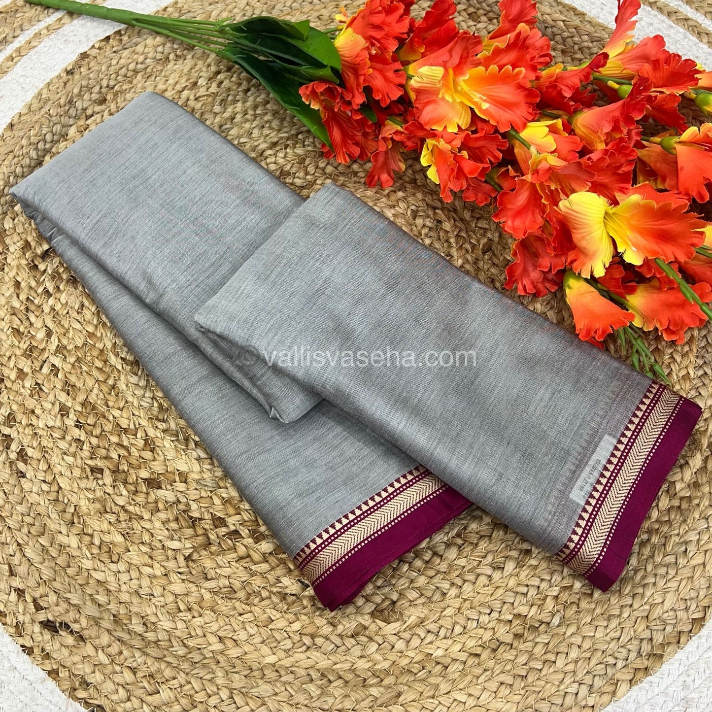 Narayanapet Mercerised Cotton Saree - VVNMC001