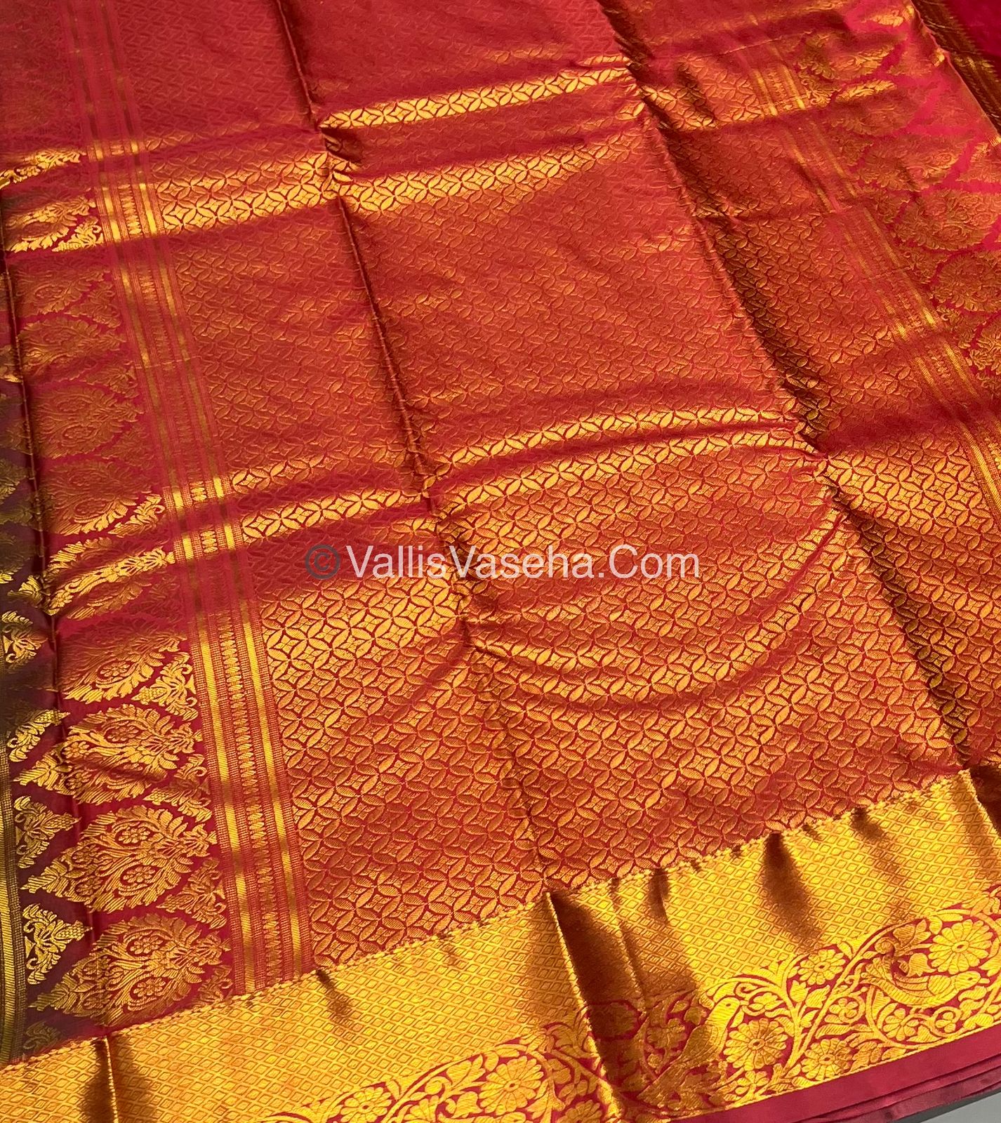 Semi Kanchipuram Silk - Green Shade - VVSKS002