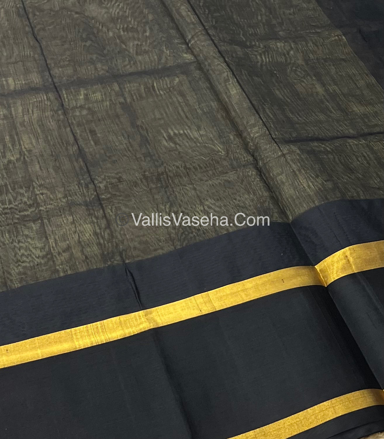 Pure Korvai Silk Cotton Saree - Border Elephant butta Design - VVKSC018