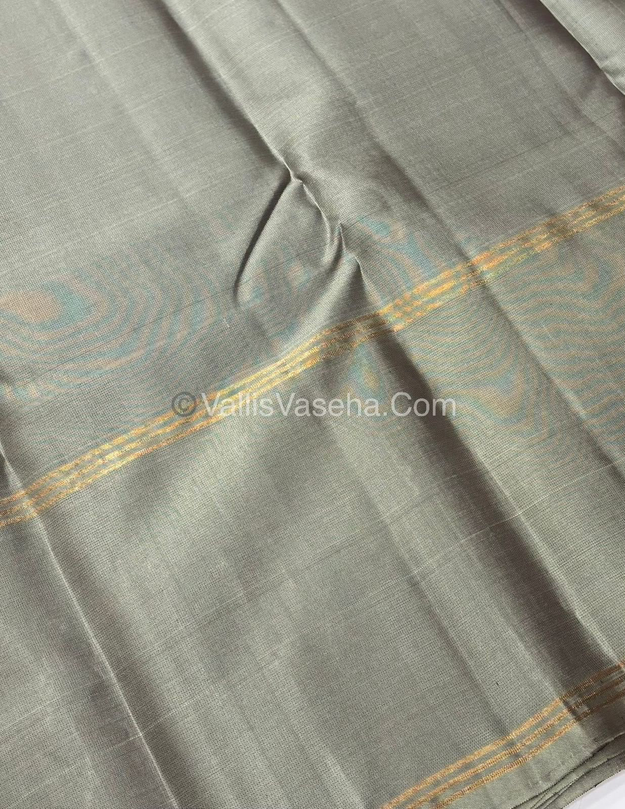 Half Mix - Pure Soft Silk Saree - Long Retta Petta Border with Butta - VVPSS076