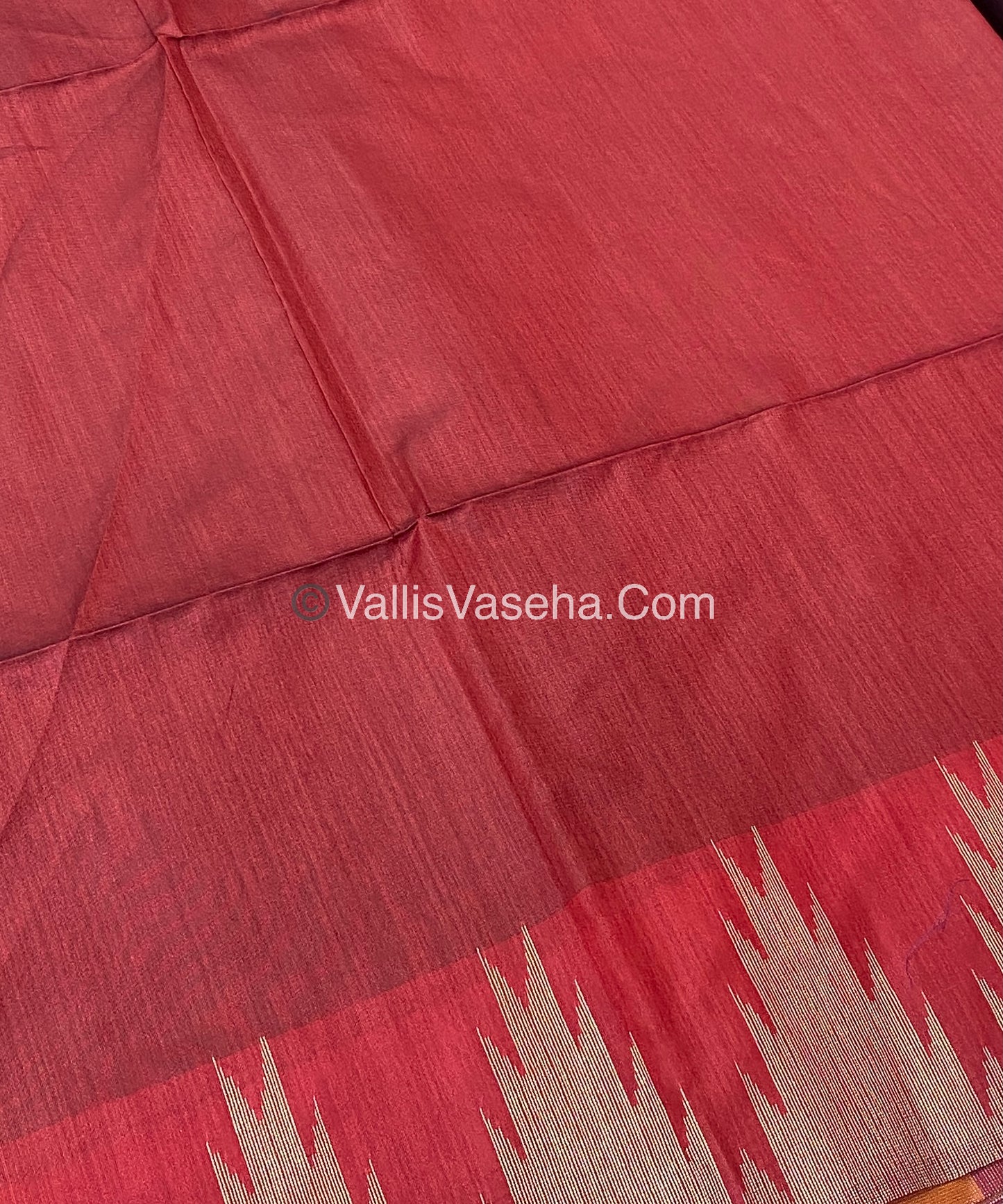 Semi Raw Silk - Brown With Maroon Shade - VVRS002