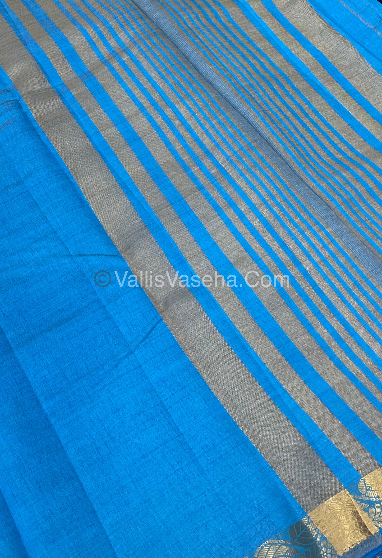 Semi Tussar Silk - Blue Shade - VVSTS003