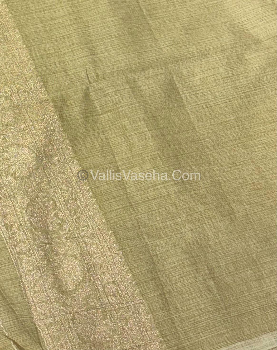 Banarasi - Heritage Silk - Semi Kathan Silk - Light Golden Shade- VVBHS001