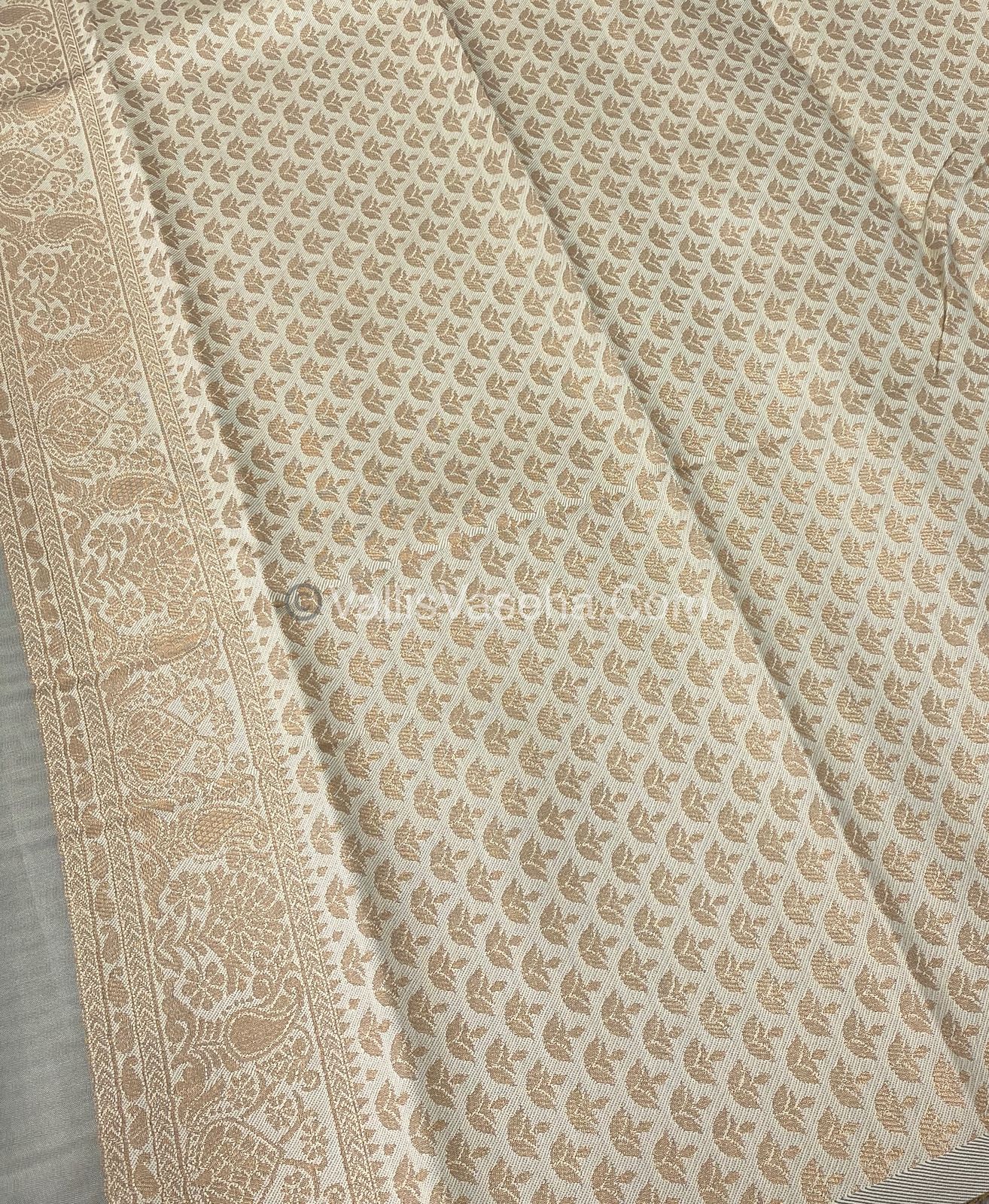 Kanchi Semi Silk - Yellow with Cream VVKSS001