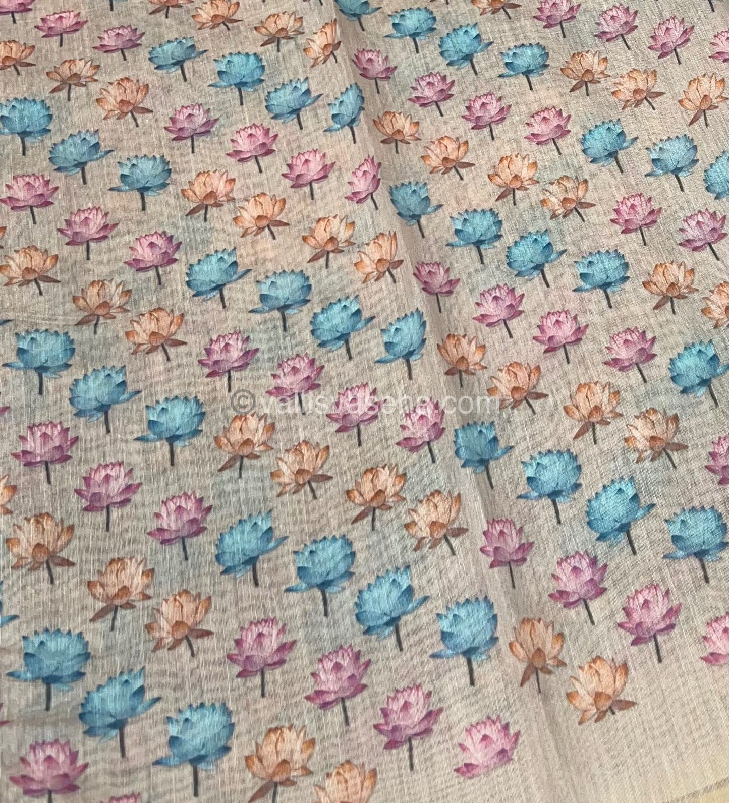 Semi Chanderi Saree - Digital Printed - VVSCD001