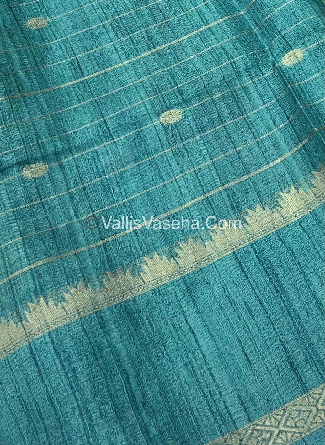 Semi Chanderi Saree - checks pattern - VVSCS004
