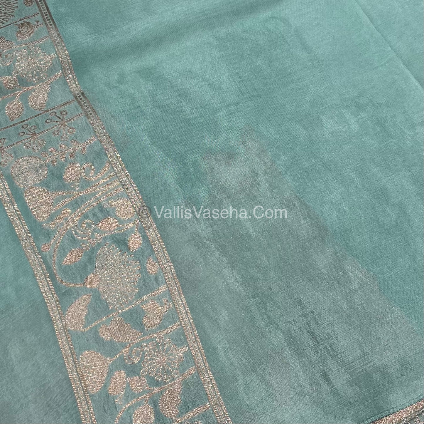 Banarasi Premium Viscose Saree - Pastel Blue Shade - VVBPV001