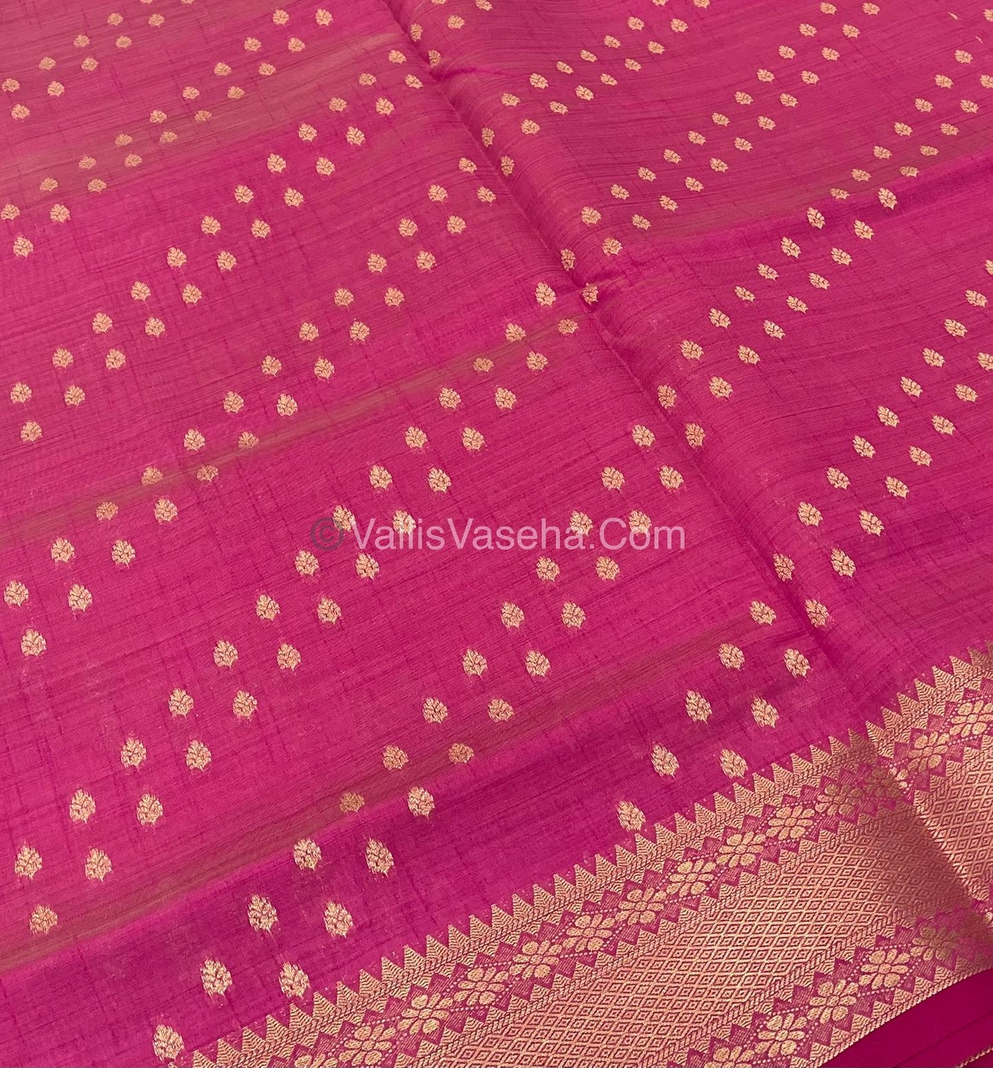 Semi Tussar Silk - Grand Pallu - Pink Shade - VVSTS017