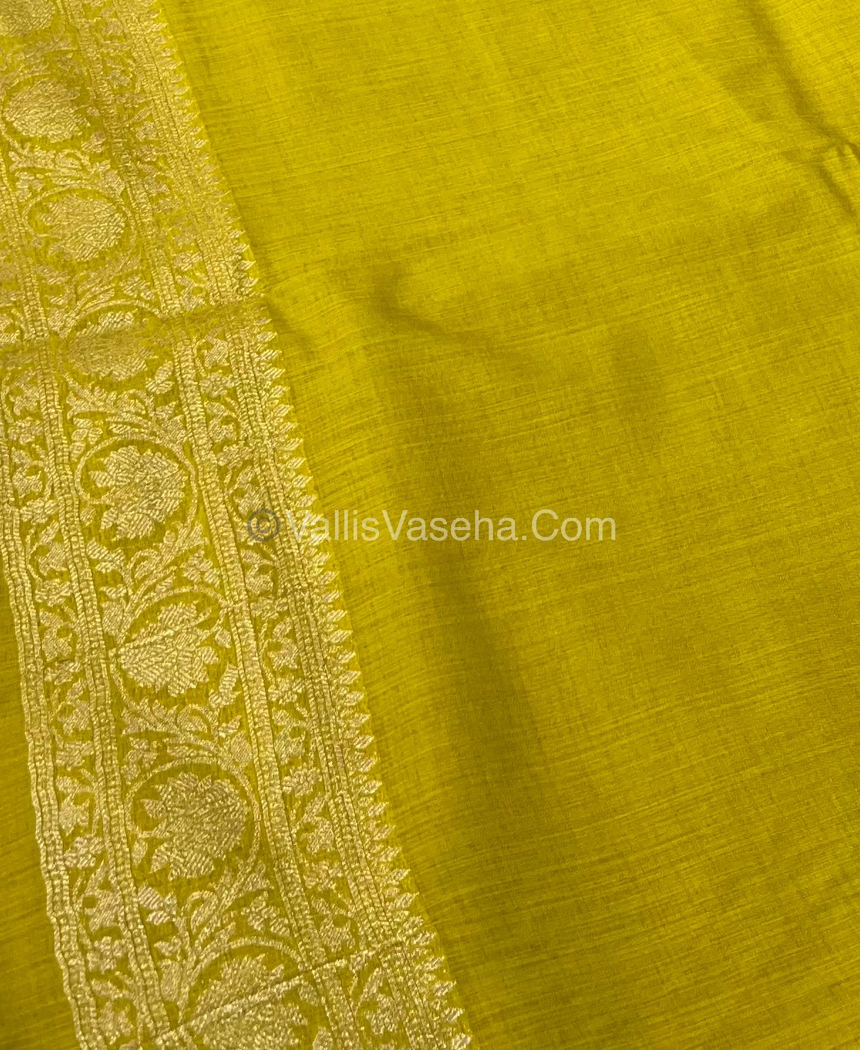 Banarasi - Heritage Silk - Semi Kathan Silk - Lemon Yellow Shade- VVBHS001